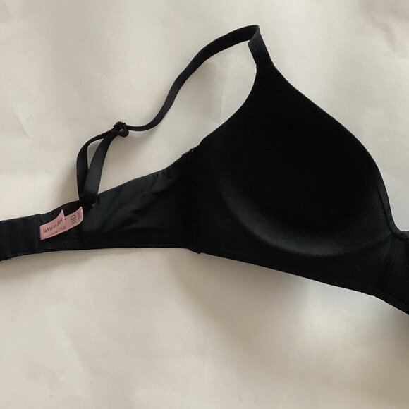 La Vie en Rose Women's Black T-Shirt Bra Adjustable Bra Straps 34D - Picture 4 of 10